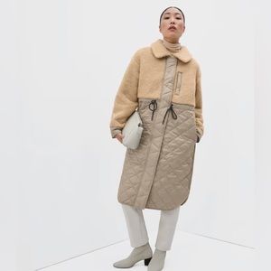 Everlane The Quilted Teddy Coat